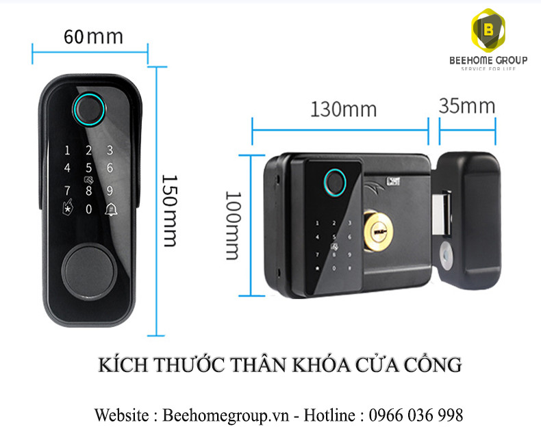 Kích Thước Khóa Vân Tay Sicher FE19
