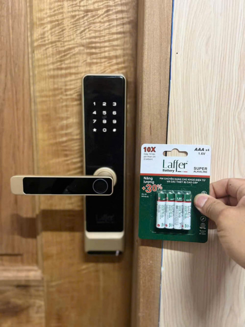 BỘ 4 VIÊN PIN AA / AAA  LAFFER CAO CẤP CHUYÊN DÙNG CHO KHÓA VÂN TAY