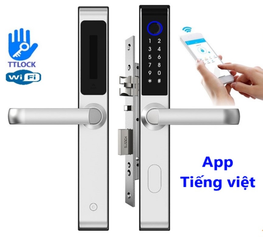 Khóa Vân Tay Cửa Nhôm Xigffa , Sắt 