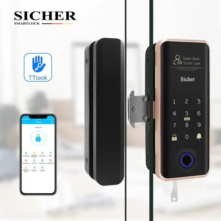 Khóa vân tay cao cấp cửa kính cường lực