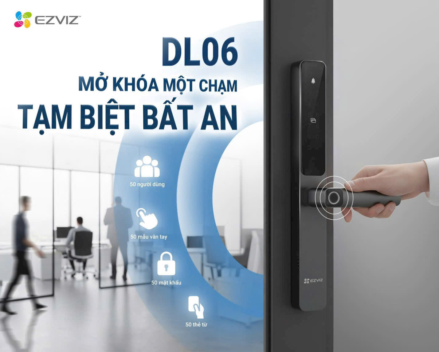 Khóa vân tay cửa nhôm EZVIZ DL06